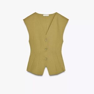 Zara INTERLOCK SLEEVELESS TOP